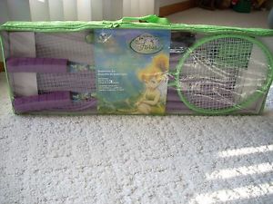 NEW!! Disney Store Fairies Tinkerbell Badminton Set Portable with carrying Bag,