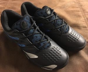 BABOLAT V-PRO ALL COURT TENNIS SHOES BLACK SILVER BLUE BOY'S SIZE 5.5 PROPULSE
