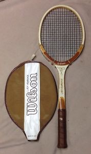 Vintage Wilson Wood Tennis Racket Lady Advantage + Original Zipper Cover Antique