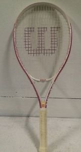 Wilson Pink Breast Cancer Tennis Racket "Hope" Very Good Condition 4.25 -- L2