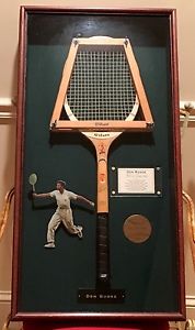 VINTAGE DON BUDGE 1964 HOF TENNIS RACKET WOOD SHADOW BOX DISPLAY