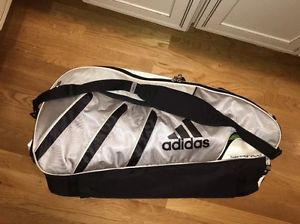 Adidas Barricade Tour 6 Racquet Duffle Backpack Silver Edition Tennis Bag - EUC