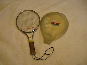 Vintage Metal Steel Sport Craft Tennis Racket with Cover