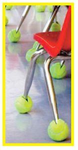 50 PRE-CUT used Tennis Balls For Chairs