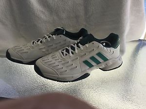 Adidas Barricade Court 2 Men's Tennis Shoes Sneakers * 11* White/Green - Reg $75