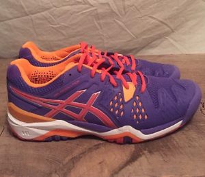 New Asics Gel Resolution 6 Women's Tennis Shoes Lavender And Coral