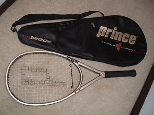 PRINCE TRIPLE THREAT Sovereign Tungsten OverSize 1300 POWER  4 3/8 Tennis Racket