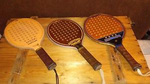 LOT OF 3 MARCRAFT PADDLE BALL RACQUETS- Autograph, OS-A & BANTAM