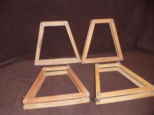 LOT of 4 Wood Wooden Tennis Racquet Press Holders Spalding 56-293 Sportcraft