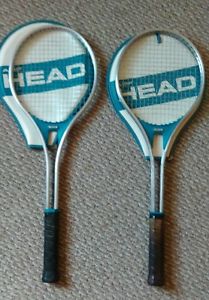 Lot of 2 Vintage Head Standard Aluminium Tennis Rackets with Matching Covers