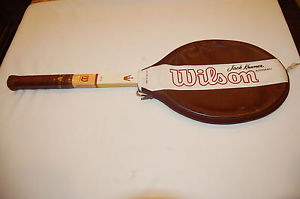 VINTAGE JACK KRAMER AUTOGRAPH WOOD TENNIS RACQUET With Cover Collectable