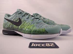 Nike Zoom Vapor 9.5 Flyknit sz 11 Men's 885725-001 Cannon Electric Green RF