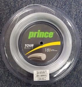 Prince Tour XT Xtra Touch 18 Gauge 1.18mm Reel 660' 200m Tennis String Silver image 1