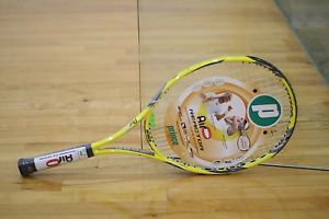 PRINCE TENNIS RACQUET Racket AIRO REACTOR 110" 4 3/8" grip  YELLOW COLOR