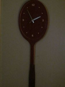 vintage davis tennis racket clock