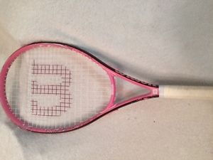Wilson HOPE Breast Cancer Tennis Racquet - Pink, Burgundy And White
