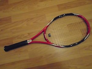 Wilson K Factor K Court Tennis Racquet. 4 3/8. 100 sq in. 9.9 oz strung.