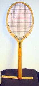Antique New Winner Wood Tennis Racket FJ Bancroft Co. Patent Oct 12, 1916