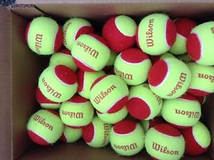 50 used CHILDREN'S LOW COMPRESSION tennis balls --  High Quality,  WILSON