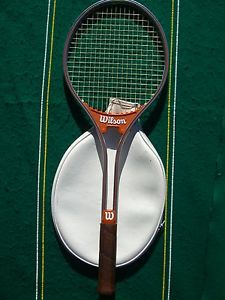 1978 Wilson Aluminum Jimmy Connors Rally 4 5/8 Strung 18x18 Cover EXCL Japan
