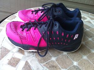 Prince T22 Pink And Dark Blue Tennis Shoes Womens Size 9.5