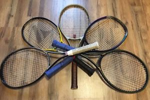 Tennis Racquet Lot Of 5 Wilson Head Yonex Prince Pro Kennex
