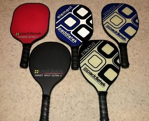 Brand new never been used Pickle Ball paddle collection from various brands