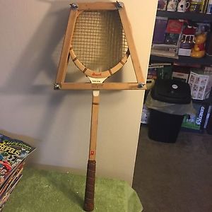 Vintage Bancroft Players Special Bamboo/Ash Squash Racquet W/press
