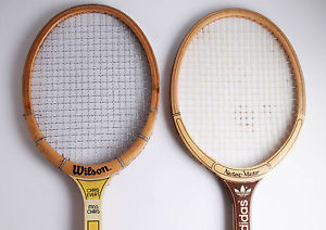 Adidas Nastase Master & Wilson Chris Evert Vintage Tennis Racket Old Rare