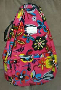 JETPAC Sling, Shoulder Tennis Bag. Floral Multicolored. Lynne Tauchen