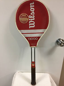 Vintage Wilson T3000 Tennis Racquet with Zippered Case Jimmy Conners Original