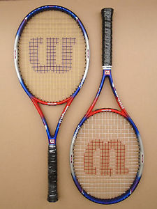 pair of *  WILSON Hammer 7.4 Streach *  longbody tennis rackets - EXCELLENT