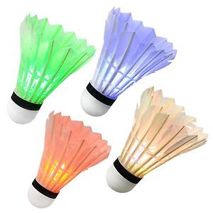 Ohuhu LED Badminton Shuttlecock Dark Night Glow Birdies Lighting For Outdoor ...
