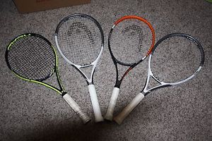 Lot of 4 Head Racquets - Graphene Extreme Lite, (2) Three Star, Ti Radical Elite