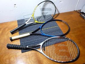 3 Tennis Racquet Wilson 4 3/8 L3 and TI. shredder and one Very Good Pre Owned