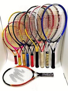 Lot Of 10 NICE Used Tennis Racquets  9 Wilson used  1 Mac Gregor new