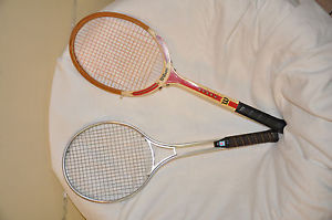 2 PC VINTAGE LOT - WILSON SPORT WOODEN RACKET & CHEMOLD ALUMINUM RACKET