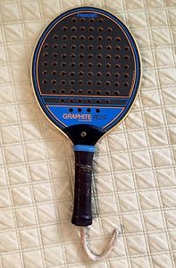 VINTAGE MARCRAFT GRAPHITE PLUS WOOD PLATFORM TENNIS RACKET PADDLE USA
