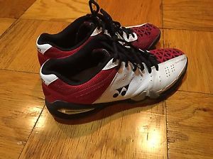 YONEX Badminton Sport Shoes Power Cushion SHB-01 MX White Red Men's US 9