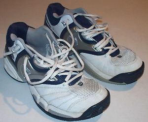 Wilson Mens Evolution Tennis Shoe Sneaker Size 8-1/2 8.5 White/Navy/Silver S1605