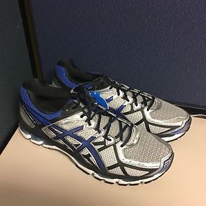 NWT ASICS KAYANO 21 Running Shoes Lightning Royal Silver Blue Black 13