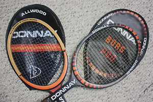 Donnay Borg Pro and Donnay Allwood tennis racquets