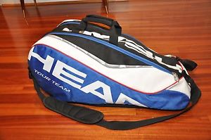Pristine, Unused 2015 HEAD Tour Team 6+ Tennis Racket Bag - Blue