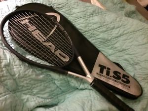 NEW OLD STOCK HEAD Ti S5 EXTRALONG TENNIS RACKET & COVER, 4 1/2