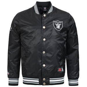 Oakland Raiders Majestic NFL Glascoe Satin Blouson Pour Hommes Collège neuf