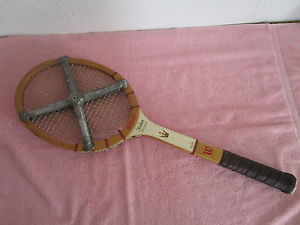 Vintage WOOD TENNIS RACKET Wilson Jack Kramer Autograph RARE 4 3/4 Grip Size