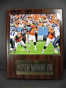 Peyton Manning #18 Denver Broncos Plaque,Image du bois Image de mur,38 cm,