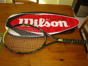 Wilson K Factor Pro Open 100 sq in 4 3/8 Grip Tennis Racquet "VERY GOOD"