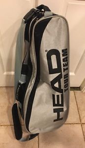 HEAD TOUR TEAM Padded Dual Zippered Tennis Racket Bag w/Shoulder Strap - VGC
