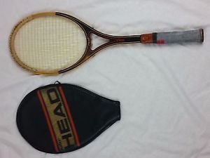 Guillermo Vilas Wooden AMF Head Tennis Racket With Cover Made in USA Vintage